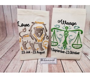 Stickserie - Zodiac Sternzeichenmotive Vollstick